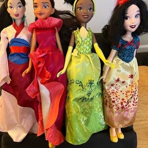 Disney Princess Doll Collection - Mulan, Elena, Tiana, and Snow White